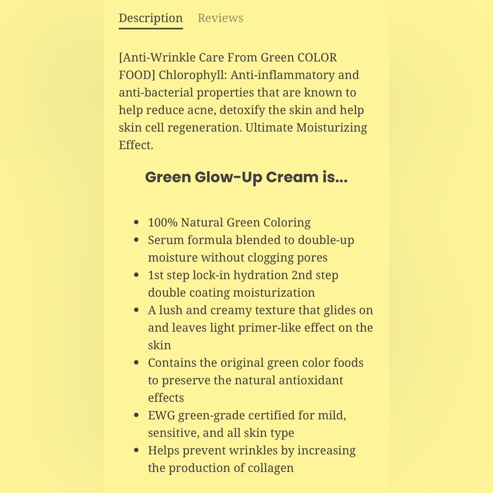 Tovegan Green Glow-Up Cream - Picture 3 of 3